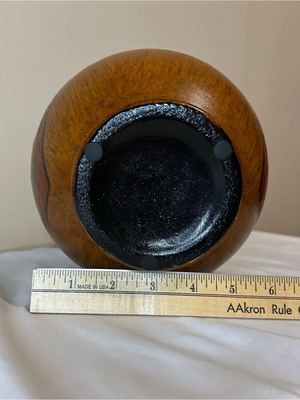 Hand-Painted Decorative Vase Made to look like Wood.